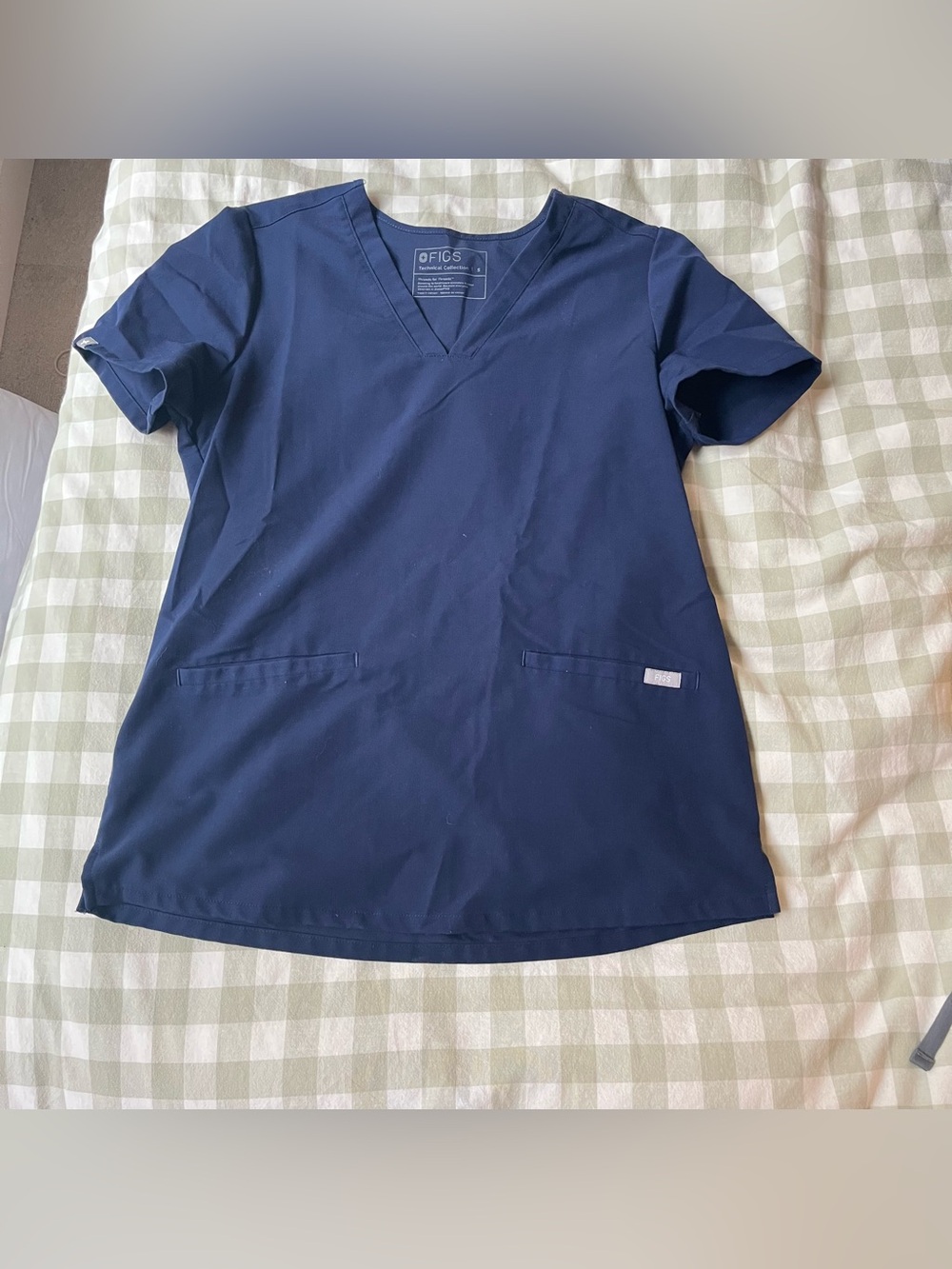 FIGS Navy V-Neck Catarina Pocket Women's Scrub Top